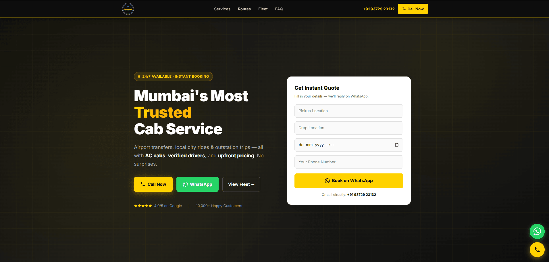 Mumbai Cabs Services