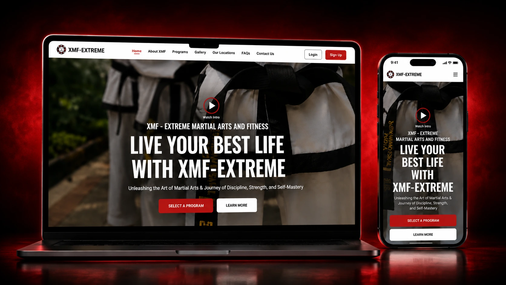 XMF martial arts student portal